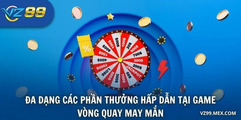 Đa dạng các phần thưởng hấp dẫn tại game Vòng Quay May Mắn
